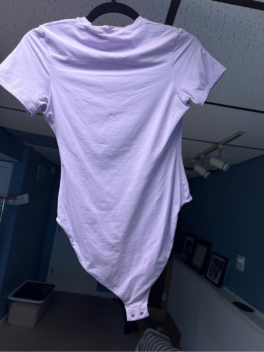 SKIMS Lavender Short-Sleeve Snap Bodysuit